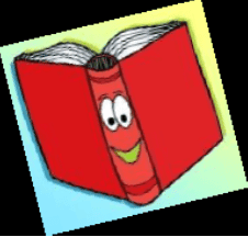 Cartoon book with a smiling face.