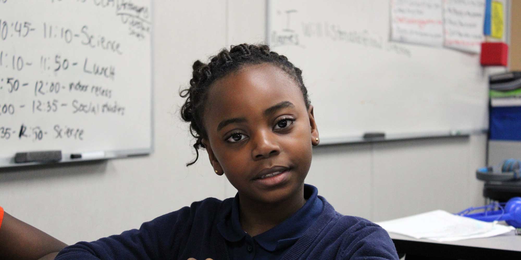 Student sitting at desk
