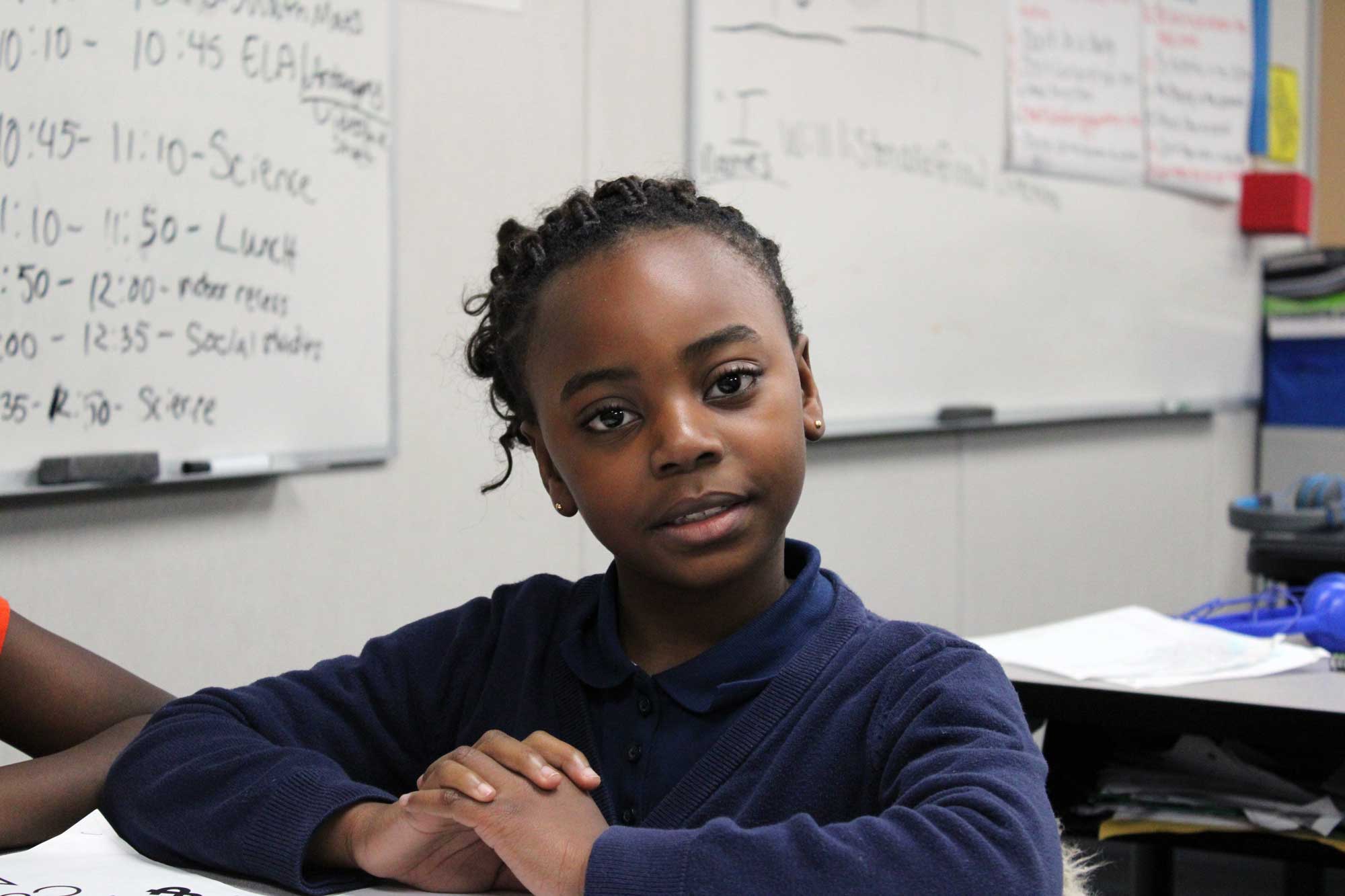 Student sitting at desk